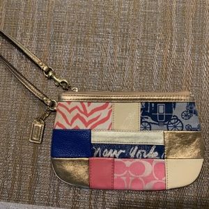 Coach Multi-Pattern Medium Wristlet